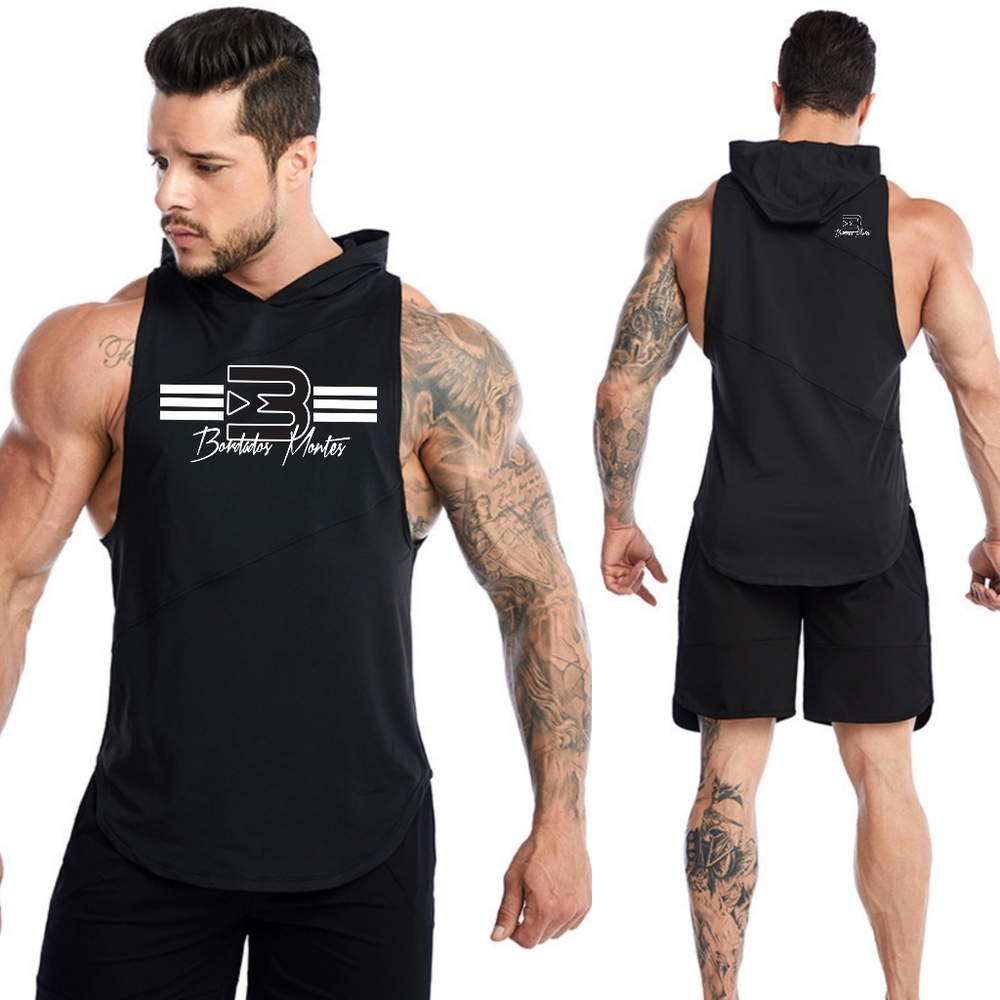 Sleeveless T-shirt w/hood